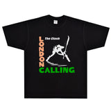 Rock Star T Shirt the Clash London Calling T-shirt Rock Band Loose Printed Short Sleeve