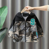 Boy Jacket Boy Spring and Autumn Coat Jacket Boy Handsome Fashionable Top