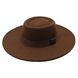 Walter White Hats Solid Color Wool Autumn and Winter Warm Outdoor Oval Ring Top Hat