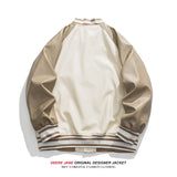 Men Baseball Jacket Spring Colorblock Baseball Uniform Male All-Matching Jacket