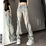 Unisex Jeans Vintage Wide Leg Jeans Straight Pants