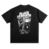 Rock Band T Shirt Short Sleeve T-shirt Loose Shoulder High Street