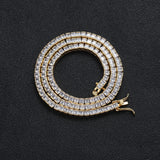 Zircon necklace single row chain