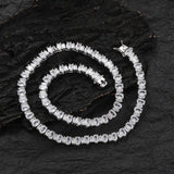 Zircon necklace size oval egg-shaped zircon tennis chain