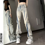 Unisex Jeans Vintage Wide Leg Jeans Straight Pants