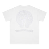 CHH Chrome Heart T Shirts Croix Sanskrit Cross Horseshoe Old T-Shirt