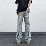 Unisex Jeans Vintage Ripped Loose Vibe Elastic Waist Jeans