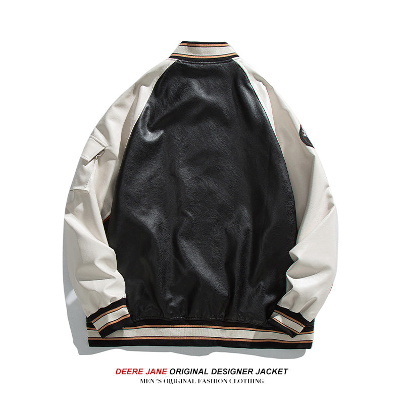 Men's Baseball Jacket Spring Baseball Uniform Men's Loose Vintage Jacket Jacket