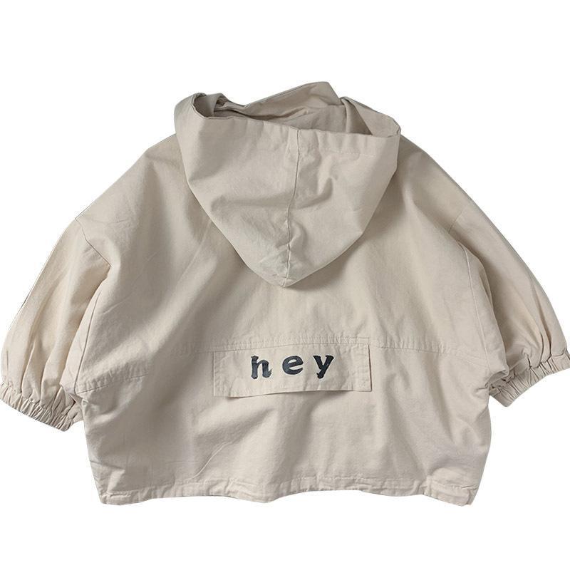 Boy Jacket Boys' Coat Spring and Autumn Children Korean Style Windbreaker Hooded Coat Baby