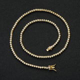 Zircon necklace clavicle chain single row chain