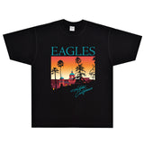 Rock Star T Shirt T-shirt Eagle Band Rock American Loose Vintage Short Sleeve