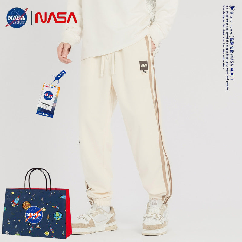 Nasa Sweatpants Men Spring and Autumn Trends Track Sweatpants