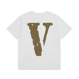 Vlone T Shirt Spring Summer Pattern Pullover Short Sleeve