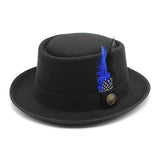 Walter White Hats Woolen Top Hat Dome Billycock Gentleman Fedora Hat