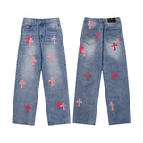 CHH Chrome Hearts Jeans Unisex Casual Loose Jeans