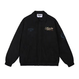 Unisex Baseball Jersey Flight Jacket Fall Loose Lapel Jacket