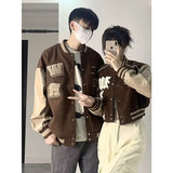 Unisex Baseball Jersey Embroidered Loose Baseball Jacket Couple
