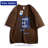 Nasa Tracksuit Short-Sleeve Shorts Suit Men's Summer Trendy Student Fitness Casual