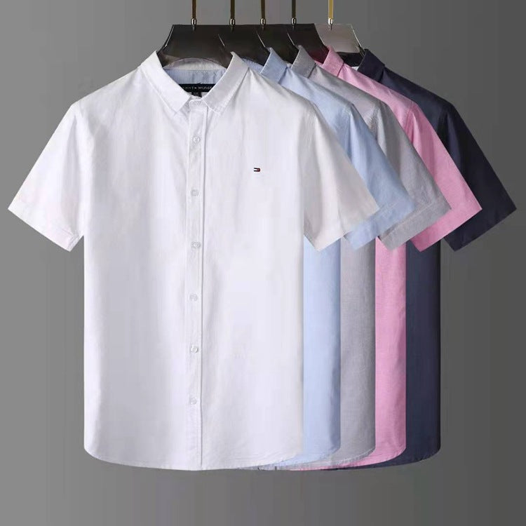 Tommy T Shirts Tommy Men's Shirt Short Sleeve Solid Color Casual Summer Shirt