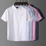 Tommy T Shirts Tommy Men's Shirt Short Sleeve Solid Color Casual Summer Shirt