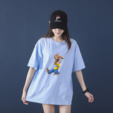 Bugs Bunny Shirt Summer Men and Women Short Sleeve T-shirt Loose Crew Neck Casual