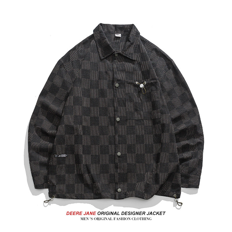 Men Long-Sleeved Shirt Spring Shirt Men Loose Casual Long Sleeves Shirt Coat