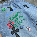 CHH Chrome Hearts Jeans Unisex Casual Loose Jeans