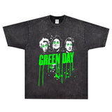 Rock Star T Shirt Green Day Band T-shirt Rock American Loose round Neck Print Vintage Short Sleeve