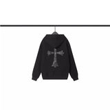 CHH Chrome Heart Hoodie Croix Cross Hooded Sweater Loose Zip Hoodie