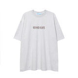 After Prom Shirt Summer Fashion Brand Solid Color T-shirt Men's Rabbit Printed Cotton Short Sleeve Loose