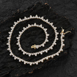 Zircon necklace Mixed flower-shaped zircon necklace