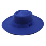 Walter White Hats Solid Color Wool Autumn and Winter Warm Outdoor Oval Ring Top Hat