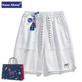 Nasa Shorts Men's Hong Kong Style Couple Casual Pants Women's Loose Sports