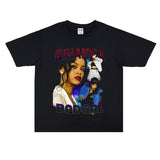 Rock Star T Shirt Printed Pure Cotton Loose T-shirt Men and Women Short Sleeve