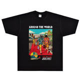 Rock Star T Shirt Loose American Street Vintage Print Short Sleeves