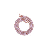 Zircon necklace pink zirconium tennis chain