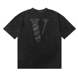 Vlone T Shirt Spring Summer Pattern Crew Neck Pullover Short Sleeve