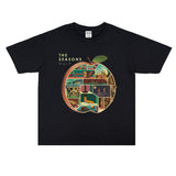 Rock Star T Shirt Band Printed T-shirt Short Sleeve Loose Men's and Women's Cotton