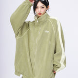 Unisex Baseball Jersey Vintage Lapel Jacket Casual Top