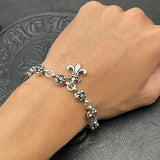 Chrome Heart Bracelet Flower Domineering Classic