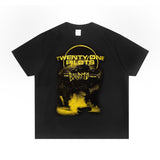 Rock Star T Shirt Two One Pilots Rock Distressed T-shirt Short Sleeve Loose