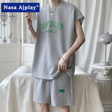 Nasa Tracksuit Vest Suit Male Summer Fashion Brand Student