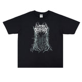Rock Star T Shirt Woods of Settlement Band Washed Distressed T-shirt