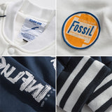 Men Baseball Jacket Fall Color-Blocking Baseball Uniform Loose All-Matching Couple Style