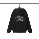 CHH Chrome Heart Hoodie Overlap Phantom Cross Zip Hooded Jacket