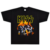 Rock Star T Shirt Kiss Love Gun T-shirt Rock Loose Printed Cotton Short Sleeve