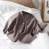 Boy Jacket Loose Western Style Long-Sleeved Cardigan Autumn Men's and Women's Cotton Casual Top Coat