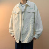 Unisex Baseball Jersey Lapel Loose Casual Tooling Jacket