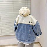 Boy Jacket Boys' Denim Jacket Spring and Autumn Baby Fashionable Clothes