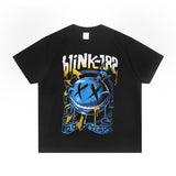 Rock Star T Shirt Printed T-shirt Short Sleeve round Neck Loose Cotton Men and Women